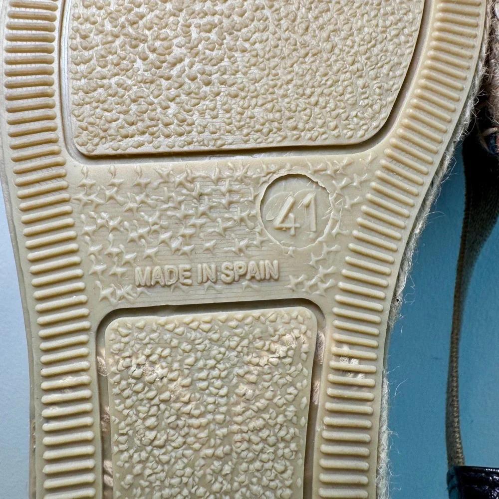 Toni‎ Pons Origens Leather Espadrille Sandals Made in Spain EU 41 Lead Color